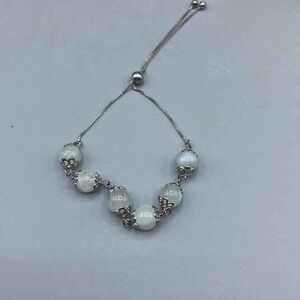 Sterling silver beaded adjustable bracelet New In Box